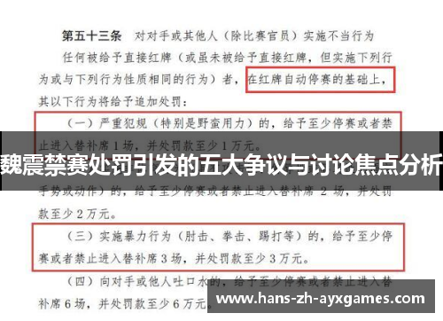 魏震禁赛处罚引发的五大争议与讨论焦点分析