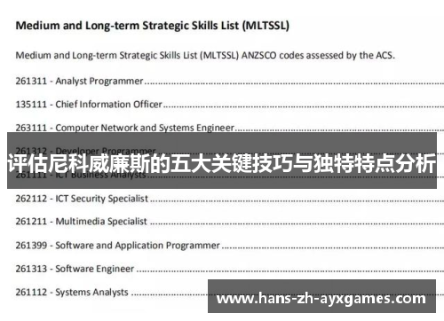 评估尼科威廉斯的五大关键技巧与独特特点分析