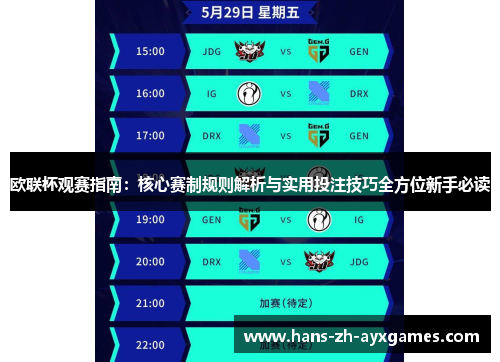 欧联杯观赛指南：核心赛制规则解析与实用投注技巧全方位新手必读